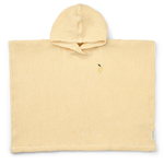 Liewood dziecięce poncho z kapturem Paco Lemon yellow / creme de la creme