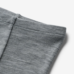Wheat wełniane legginsy dziecięce Agi melange grey