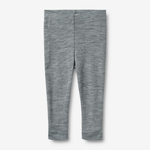 Wheat wełniane legginsy dziecięce Agi melange grey