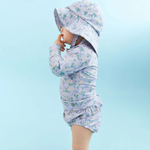 Wheat Koszulka kąpielowa z długim rękawem dla dzieci Dilan purple light petunias