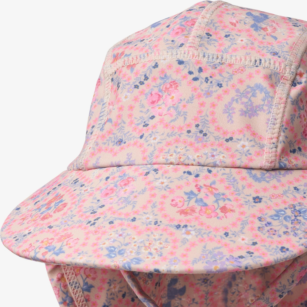 Wheat kapelusz przeciwsłoneczny UV dla dzieci Tonga pink heart flowers