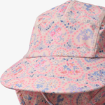 Wheat kapelusz przeciwsłoneczny UV dla dzieci Tonga pink heart flowers