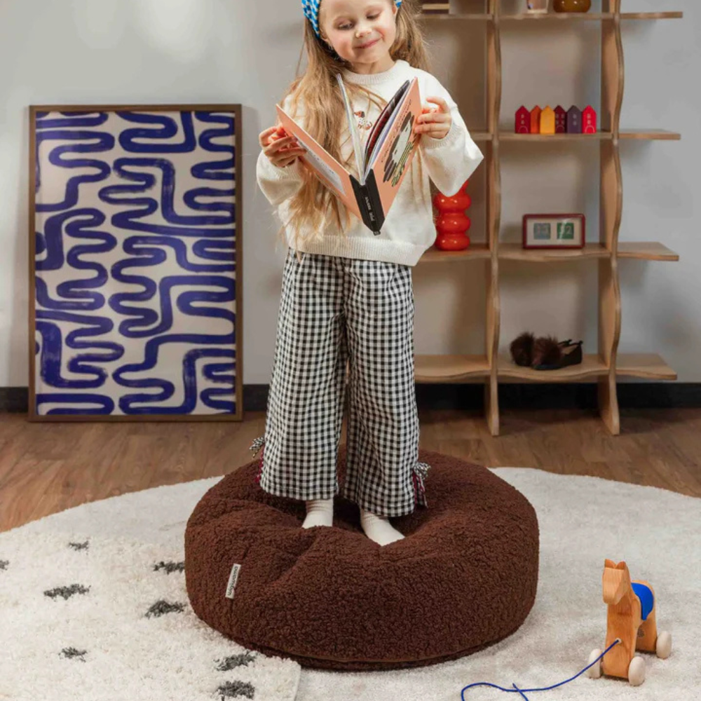 Wigiwama okrągła pufa dla dzieci Warm Hazel