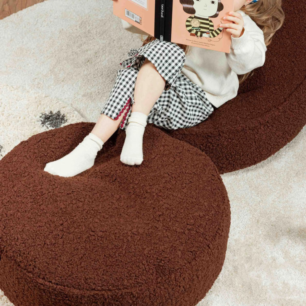 Wigiwama okrągła pufa dla dzieci Warm Hazel