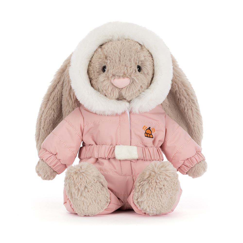 Jellycat Króliczek Beżowy w Kombinezonie Zimowym 31 cm
