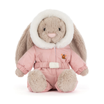 Jellycat Króliczek Beżowy w Kombinezonie Zimowym 31 cm