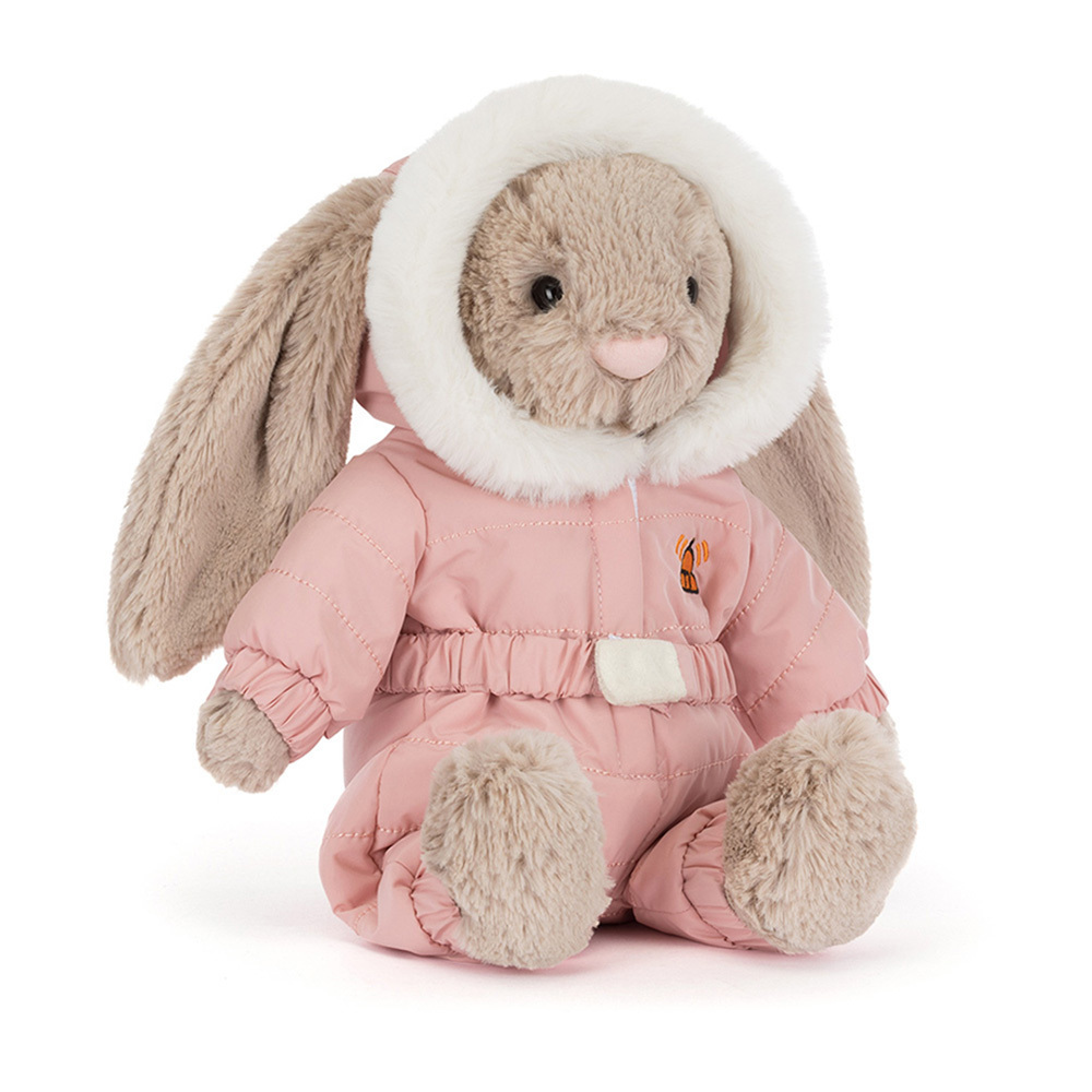 Jellycat Króliczek Beżowy w Kombinezonie Zimowym 31 cm