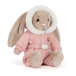 Jellycat Króliczek Beżowy w Kombinezonie Zimowym 31 cm