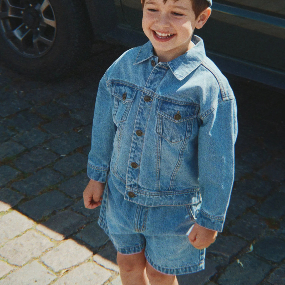 Konges Slojd Dżinsowe spodenki dziecięce Magot Denim Blue