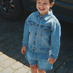 Konges Slojd Dżinsowe spodenki dziecięce Magot Denim Blue