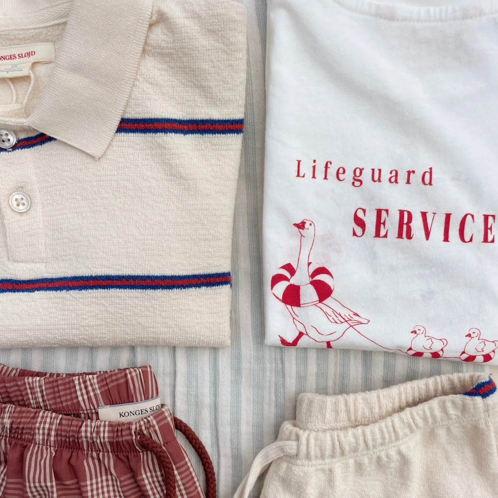Konges Slojd koszulka dziecięca Era Tee OCS Off white / lifeguard service