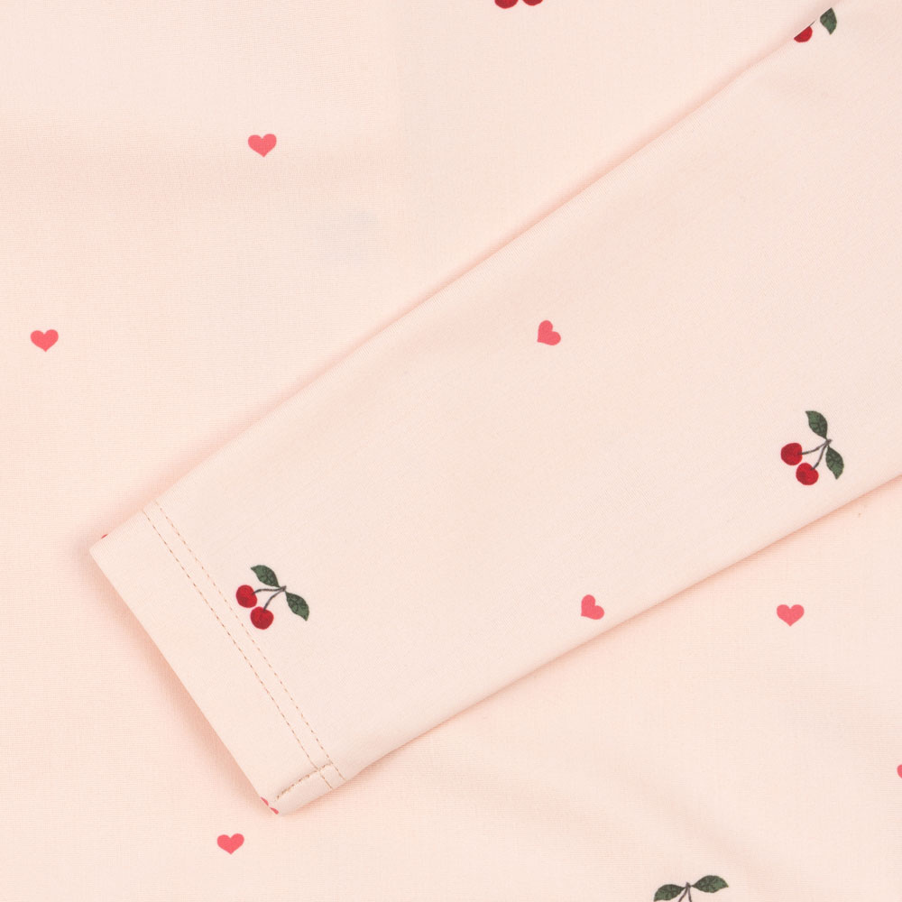 Konges Slojd Strój kąpielowy dla dziewczynki z długimi rękawami Merle Cherry Coeur Rose