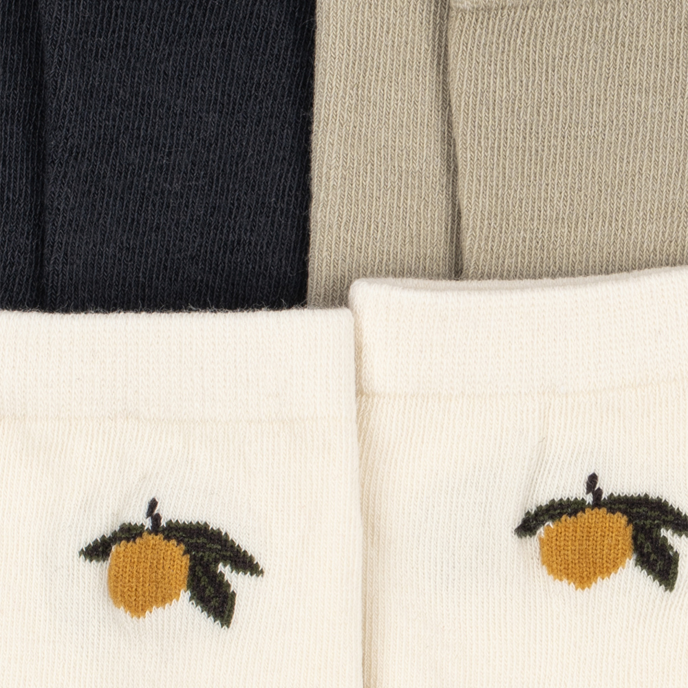 Konges Slojd Skarpetki dziecięce Jacquard 3-pack Lemon mix