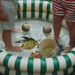 Konges Slojd Basen dla dzieci Green Stripe
