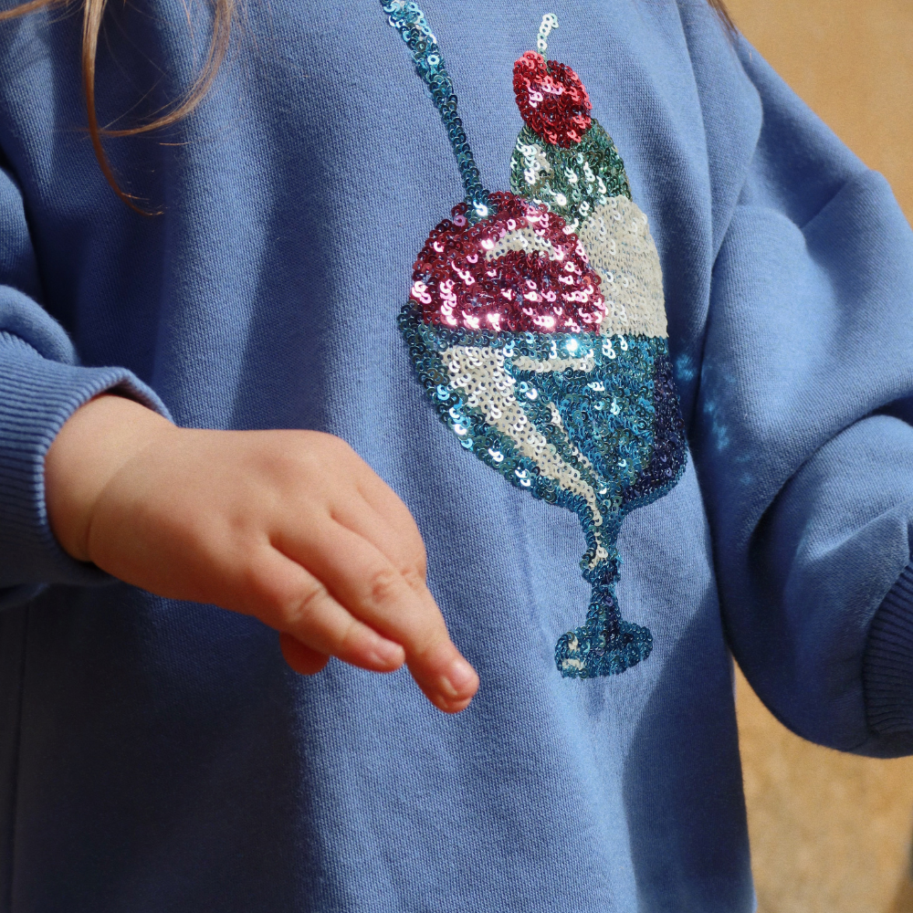Konges Slojd Bluza dla dziewczynki Loumilla Colony Blue