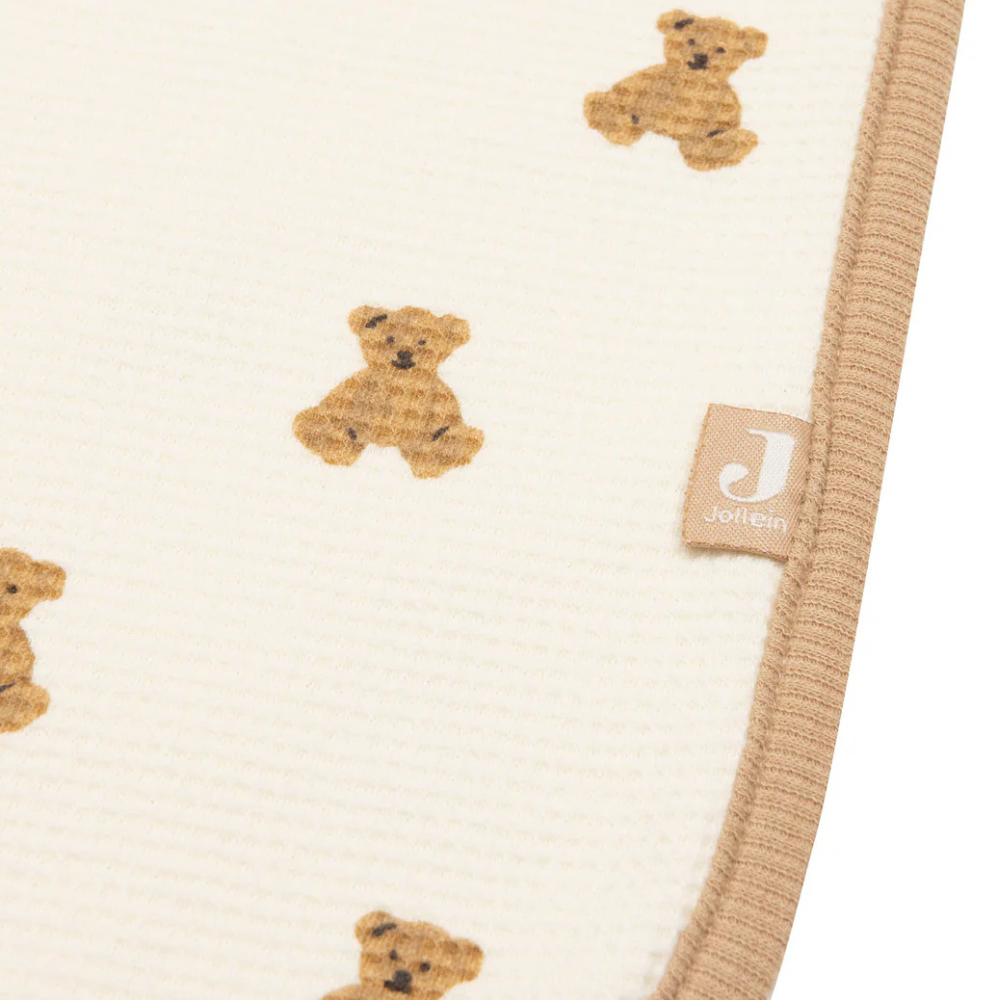 Jollein kocyk bawełniany  75x100cm Mini Teddy Bear Little Waffle