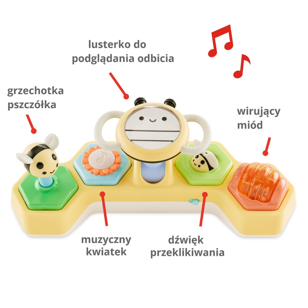 Skip Hop Zabawka Interaktywna Kierownica Pszczółka Farmstand 2w1