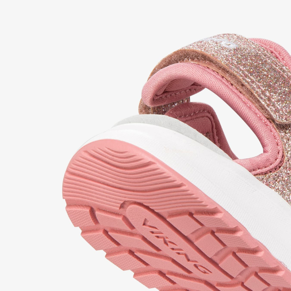 Viking brokatowe sandały dziecięce Anchor Sandal 3V Light Pink