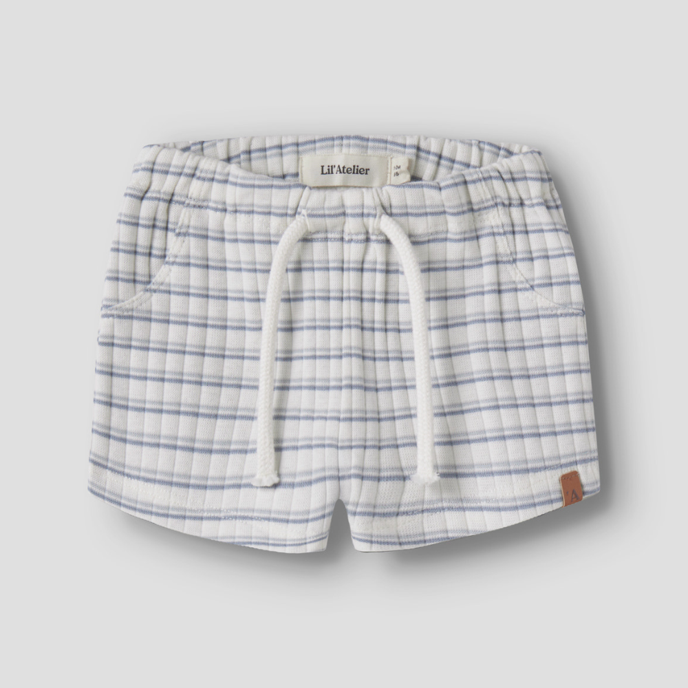 Lil' Atelier krótkie spodenki dziecięce Loose Coconut Milk Dusty Blue NBMHALDUR