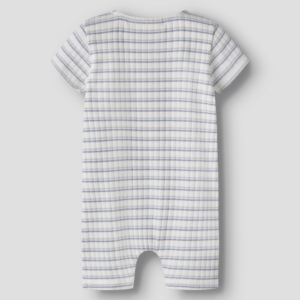 Lil' Atelier Kombinezon z krótkim rękawkiem Loose Coconut Milk Dusty Blue NBMHALDUR