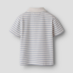 Lil' Atelier koszulka polo dziecięca Loose Coconut Milk Dusty Blue NMMHALDUR
