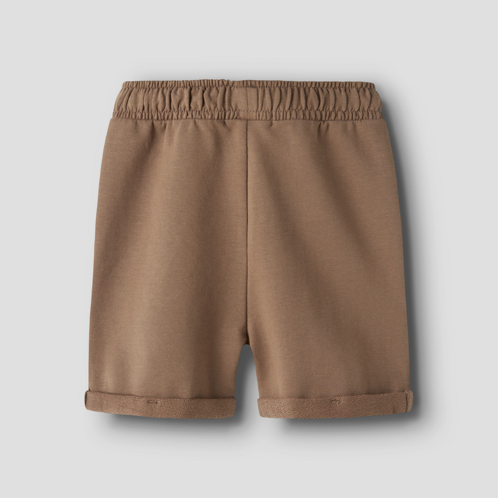 Lil' Atelier dresowe krótkie spodenki dziecięce Coca Mocha NMNOMAS