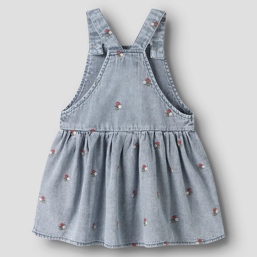 Lil' Atelier dżinsowa sukienka dziecięca Medium Blue Denim EMB NMFFUNDA
