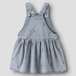 Lil' Atelier dżinsowa sukienka dziecięca Medium Blue Denim EMB NMFFUNDA