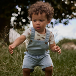 Lil' Atelier dżinsowe ogrodniczki dziecięce Loose Medium Blue Denim NBMFUNDA