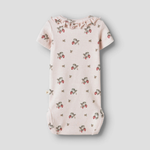 Lil' Atelier body z krótkim rękawem Slim Morganite Strawberry NBFGAYO