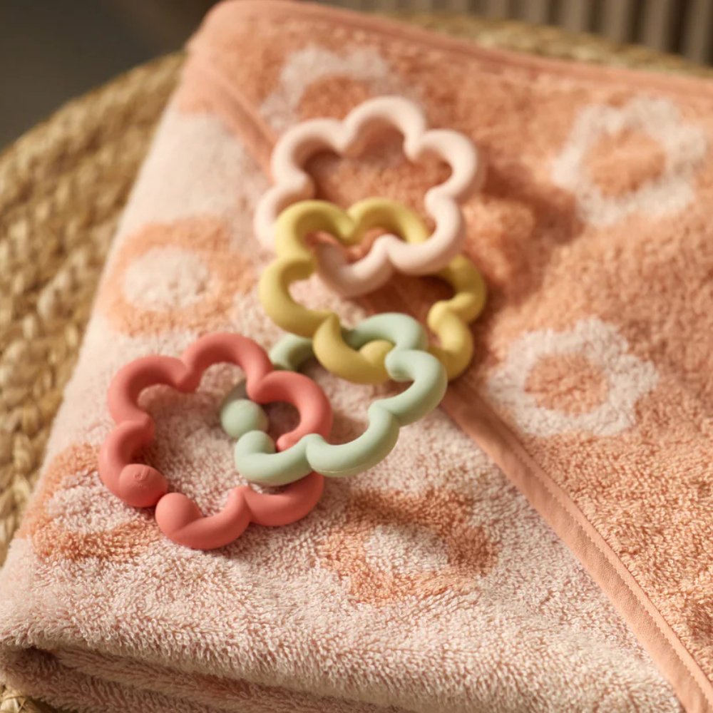Jollein Zabawki - gryzaki kółeczka Toy Silicone Flowers