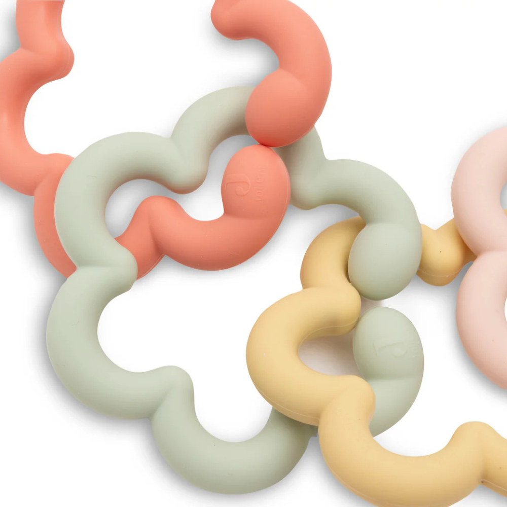Jollein Zabawki - gryzaki kółeczka Toy Silicone Flowers