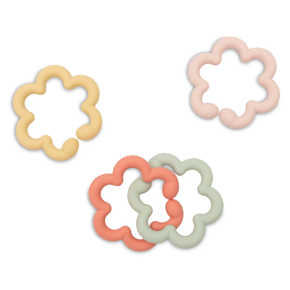 Jollein Zabawki - gryzaki kółeczka Toy Silicone Flowers