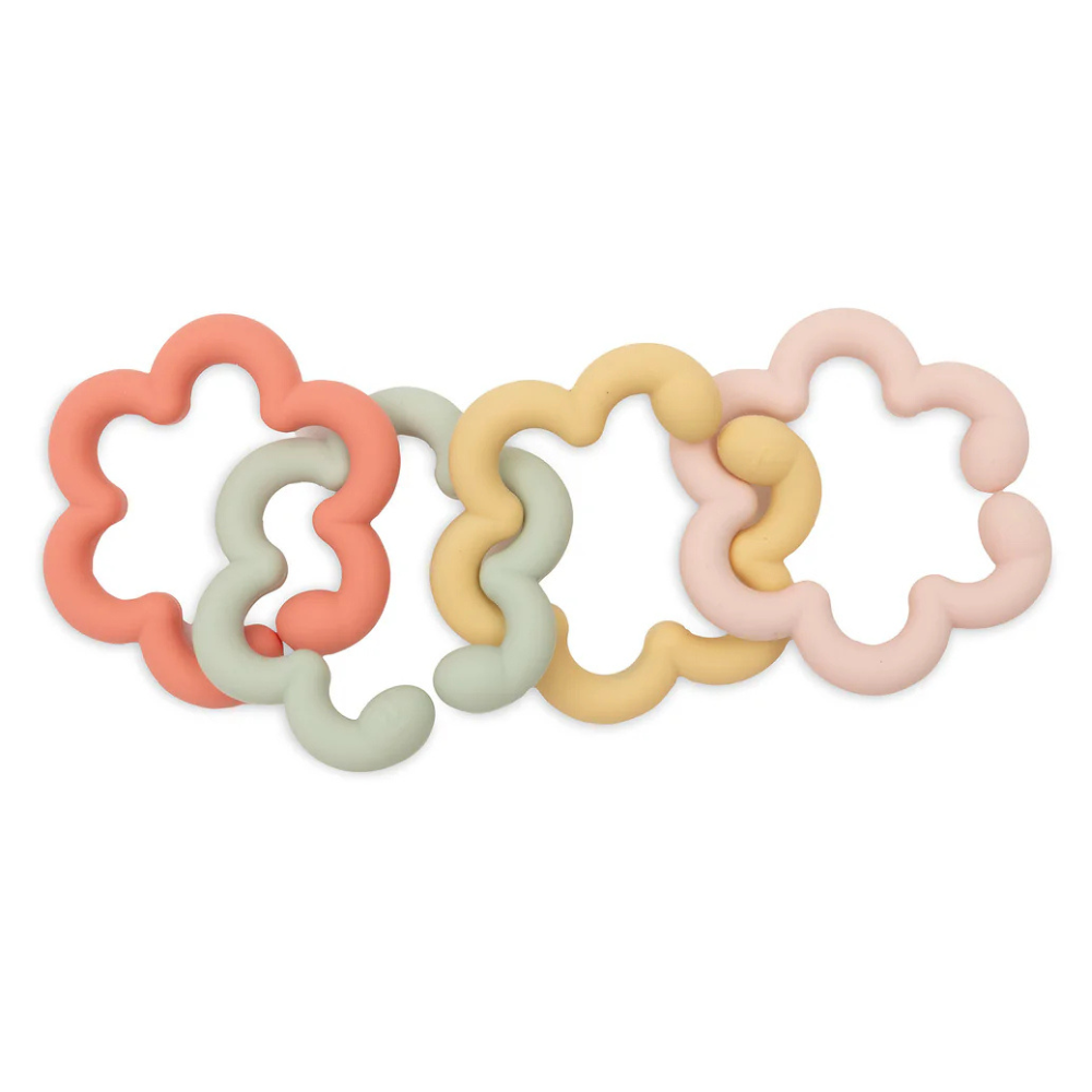 Jollein Zabawki - gryzaki kółeczka Toy Silicone Flowers