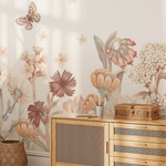 PASTELOVELOVE Tapeta na ścianę dla dzieci na wymiar Kwiaty boho - małe