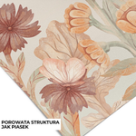 PASTELOVELOVE Tapeta na ścianę dla dzieci na wymiar Kwiaty boho - małe