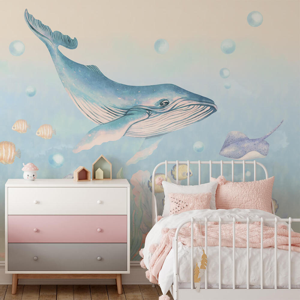 PASTELOVELOVE Tapeta na ścianę dla dzieci na wymiar Ocean