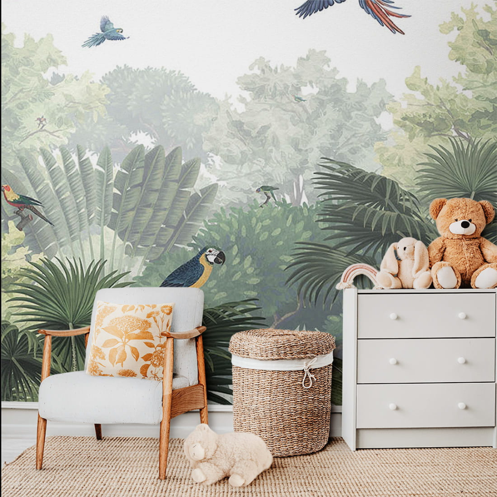 PASTELOVELOVE Tapeta na ścianę dla dzieci na wymiar Canopy jungle
