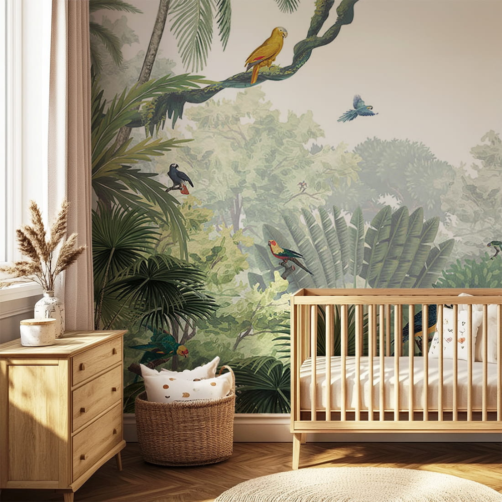 PASTELOVELOVE Tapeta na ścianę dla dzieci na wymiar Canopy jungle