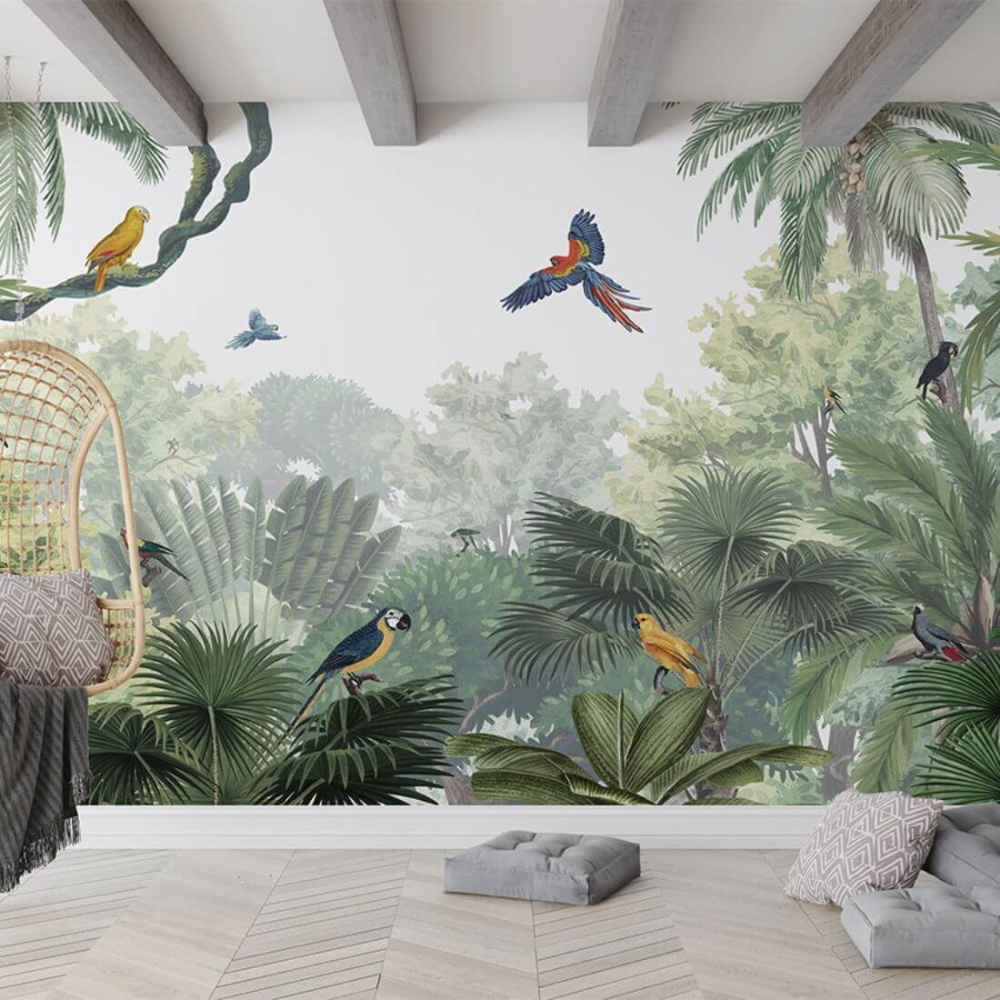 PASTELOVELOVE Tapeta na ścianę dla dzieci na wymiar Canopy jungle