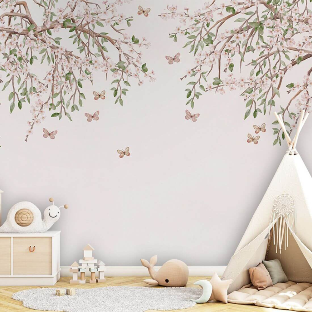 PASTELOVELOVE Tapeta na ścianę dla dzieci na wymiar Blooming blossom