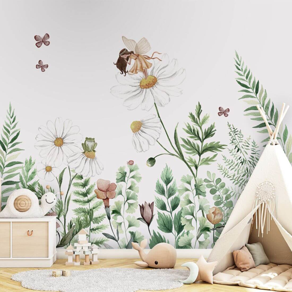 PASTELOVELOVE Tapeta na ścianę dla dzieci na wymiar Fairy garden