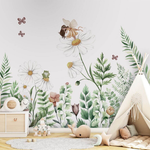 PASTELOVELOVE Tapeta na ścianę dla dzieci na wymiar Fairy garden