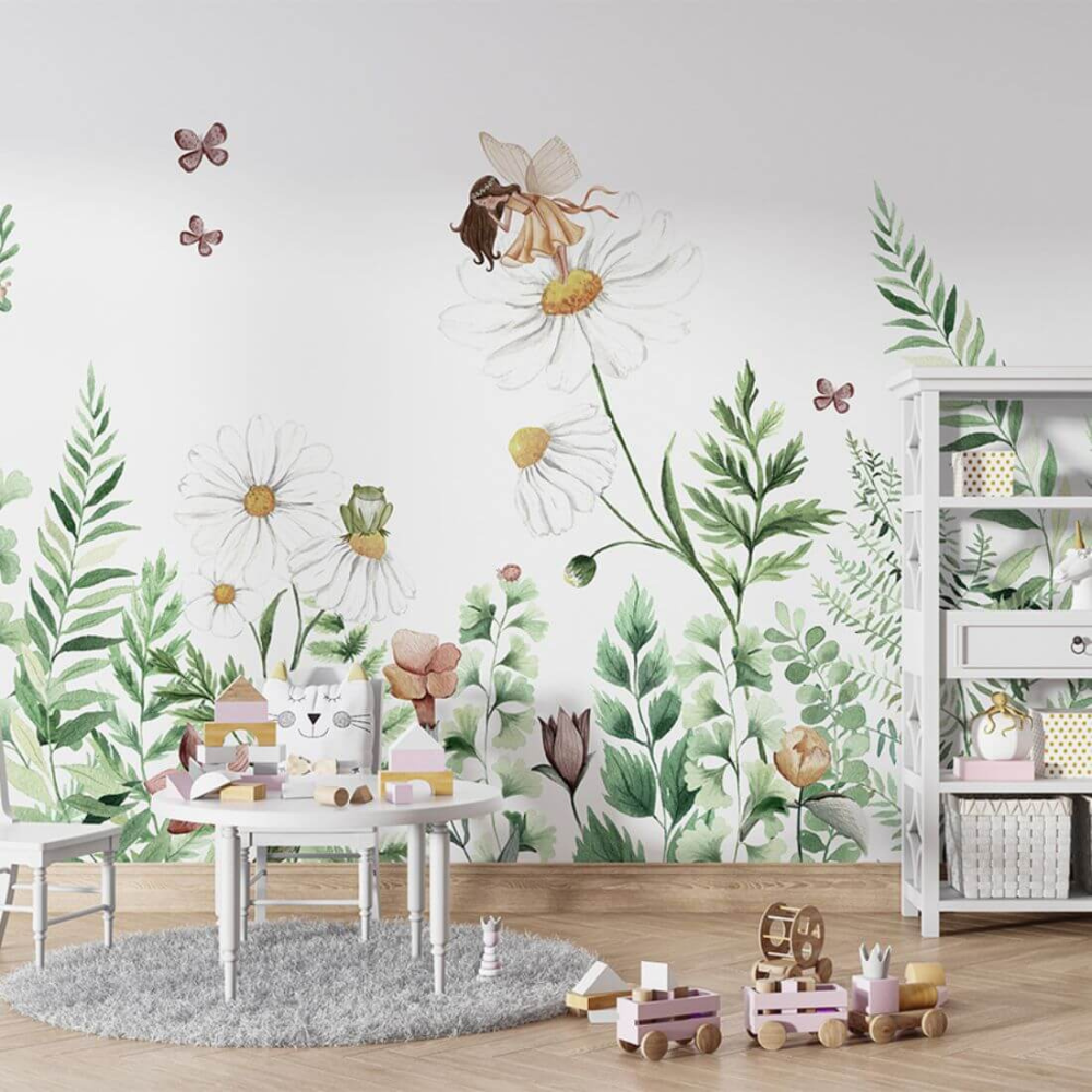 PASTELOVELOVE Tapeta na ścianę dla dzieci na wymiar Fairy garden