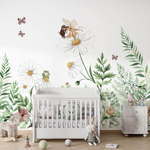 PASTELOVELOVE Tapeta na ścianę dla dzieci na wymiar Fairy garden