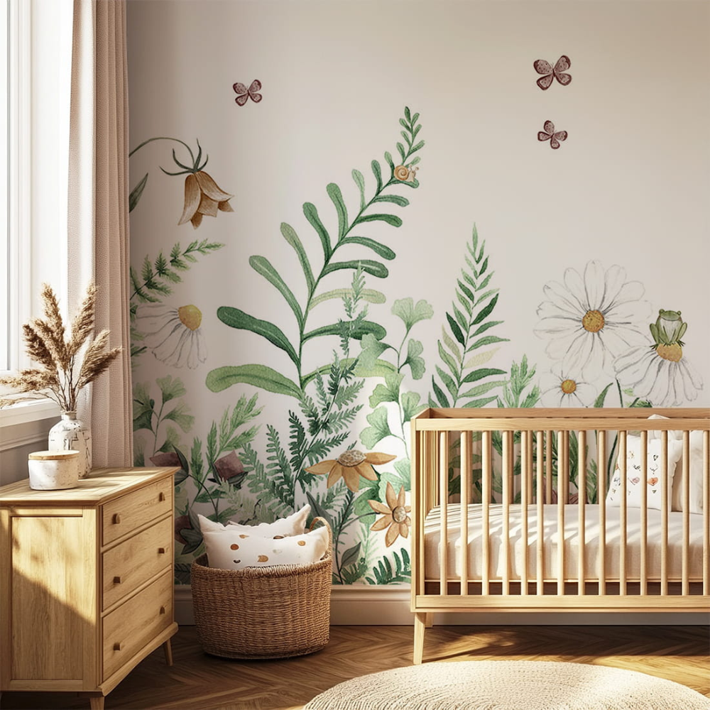 PASTELOVELOVE Tapeta na ścianę dla dzieci na wymiar Fairy garden