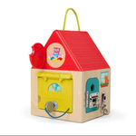 B. Toys Drewniany domek manipulacyjny z zamknięciami