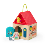 B. Toys Drewniany domek manipulacyjny z zamknięciami