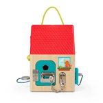 B. Toys Drewniany domek manipulacyjny z zamknięciami