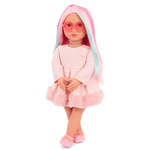 Our Generation lalka Rosa proste włosy z pasemkami - różowe 46 cm